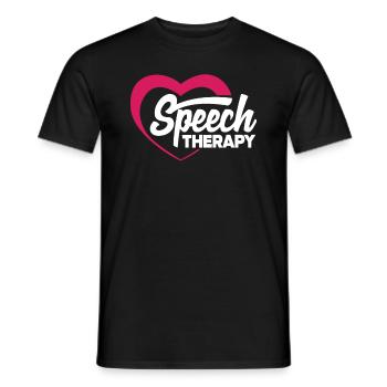 Speech Therapy Love of the profession - Men's T-Shirt - black - Front - AI Model Male 178 light (178cm)