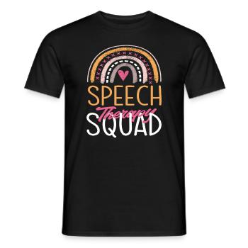 Speech Therapy Team Regenbogen - Men's T-Shirt - black - Front - AI Model Male 178 light (178cm)