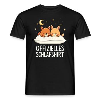 Official Quokka Quokkas Pair Sleep Shirt - Men's T-Shirt - black - Front - AI Model Male 178 light (178cm)