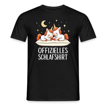 Chemise de nuit officielle Licornes Licorne Paire - T-shirt homme - noir - Devant - AI Model Male 178 light (178cm)