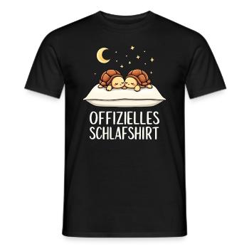 Official Sleeping Shirt Turtle Pair - Men's T-Shirt - black - Front - AI Model Male 178 light (178cm)