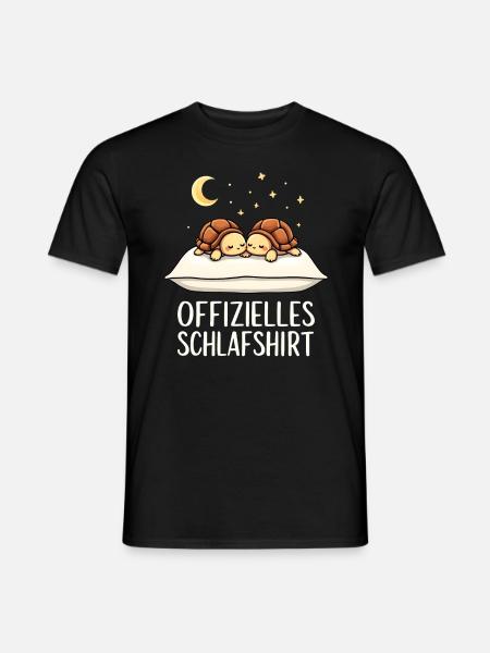 Official Sleeping Shirt Turtle Pair - Men's T-Shirt - black