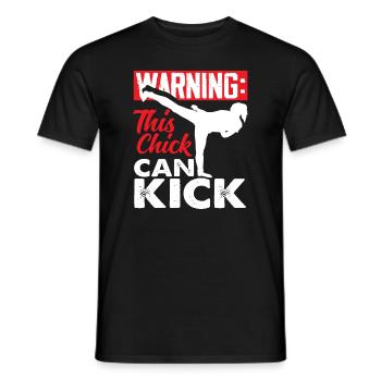 Krav Maga Kamsportlerin Frau Mädchen - Men's T-Shirt - black - Front - AI Model Male 178 light (178cm)