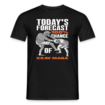 Entraînement des athlètes de Krav Maga - T-shirt homme - noir - Devant - AI Model Male 178 light (178cm)