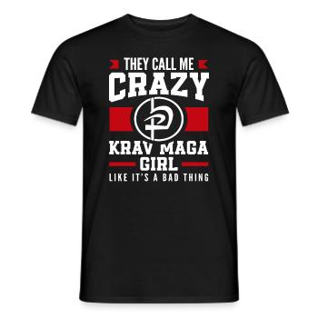 Krav Maga Mädchen - Männer T-Shirt - Schwarz - Vorne - AI Model Male 178 light (178cm)