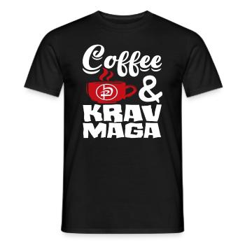 Café Krav Maga - T-shirt homme - noir - Devant - AI Model Male 178 light (178cm)