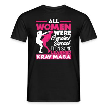 Krav Maga Women's Martial Arts - Men's T-Shirt - black - Front - AI Model Male 178 light (178cm)