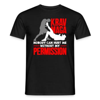 Krav Maga Autodéfense - T-shirt homme - noir - Devant - AI Model Male 178 light (178cm)