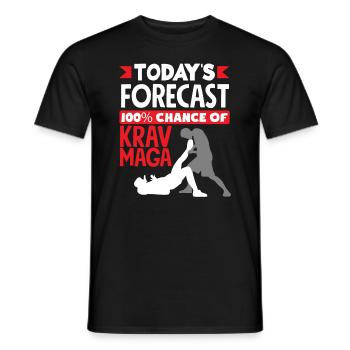 Krav Maga Prediction - Men's T-Shirt - black - Front - AI Model Male 178 light (178cm)