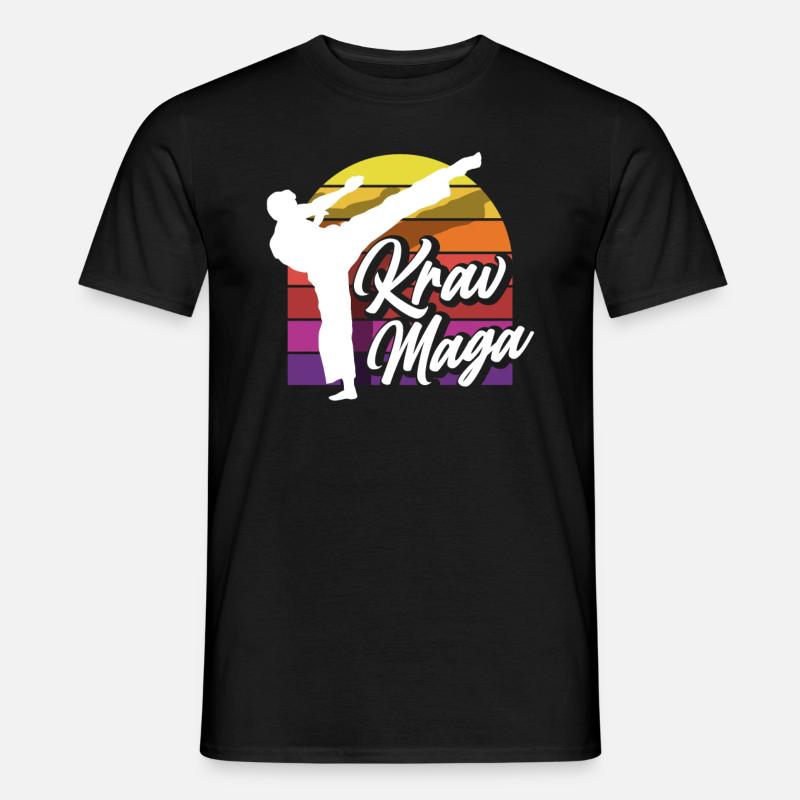 Krav Maga Retro - Men's T-Shirt - black