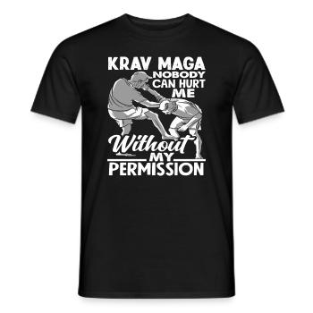 Krav Maga Martial Arts Athletes - Men's T-Shirt - black - Front - AI Model Male 178 light (178cm)