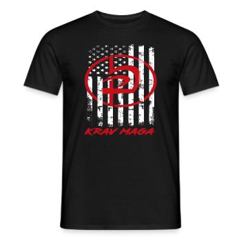 Krav Maga USA Drapeau Patriot - T-shirt homme - noir - Devant - AI Model Male 178 light (178cm)