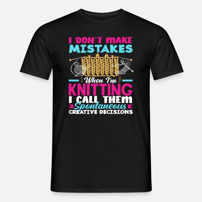 Knitting Spontaneous Creative Choices - Men’s T-shirt - black