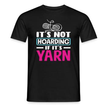 It's not collecting when it's knitting yarn - Men's T-Shirt - black - Front - AI Model Male 178 light (178cm)