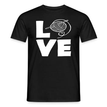 L’amour du tricot pour les créatifs - T-shirt homme - noir - Devant - AI Model Male 178 light (178cm)