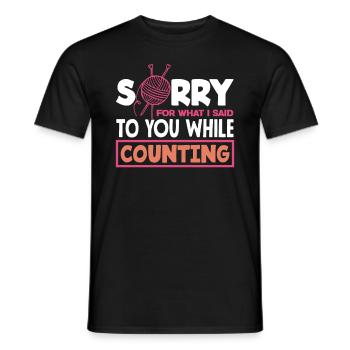 Désolé pour le tricot compté - T-shirt homme - noir - Devant - AI Model Male 178 light (178cm)
