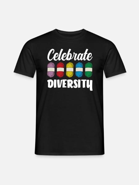 Knitting Celebrating Diversity - Men's T-Shirt - black