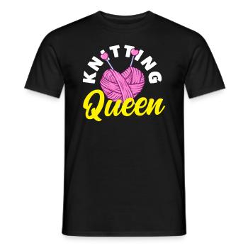 Tricot Queen Coeur Design - T-shirt homme - noir - Devant - AI Model Male 178 light (178cm)