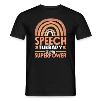 Speech therapist is my superpower - Men's T-Shirt - black - Front - AI Model Male 178 light (178cm)