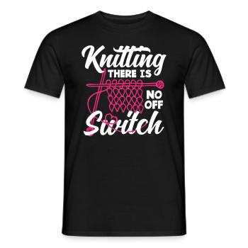 Tricot Pas d’interrupteur d’arrêt - T-shirt homme - noir - Devant - AI Model Male 178 light (178cm)