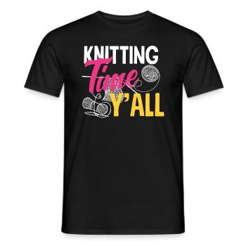 Du temps pour tricoter pour vous tous - T-shirt homme - noir - Devant - AI Model Male 178 light (178cm)