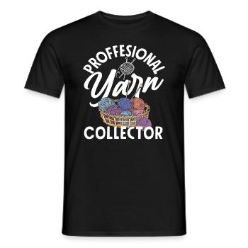 Collecteurs professionnels de fils à tricoter - T-shirt homme - noir - Devant - AI Model Male 178 light (178cm)