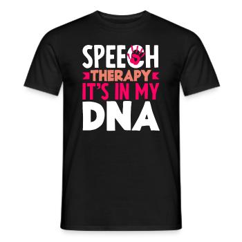 Speech therapy It's in my genes - Men's T-Shirt - black - Front - AI Model Male 178 light (178cm)