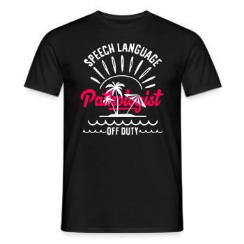 Orthophoniste en mode off-duty paradise - T-shirt homme - noir - Devant - AI Model Male 178 light (178cm)