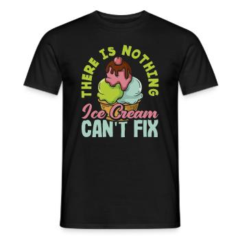 Rien de glace ne peut réparer la crème glacée - T-shirt homme - noir - Devant - AI Model Male 178 light (178cm)