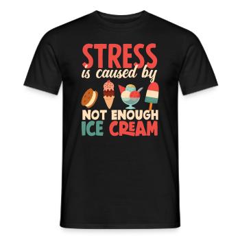 Stress dû au manque d’amateurs de glaces - T-shirt homme - noir - Devant - AI Model Male 178 light (178cm)