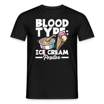 Blutgruppe Eis Liebhaber Positiv - Männer T-Shirt - Schwarz - Vorne - AI Model Male 178 light (178cm)