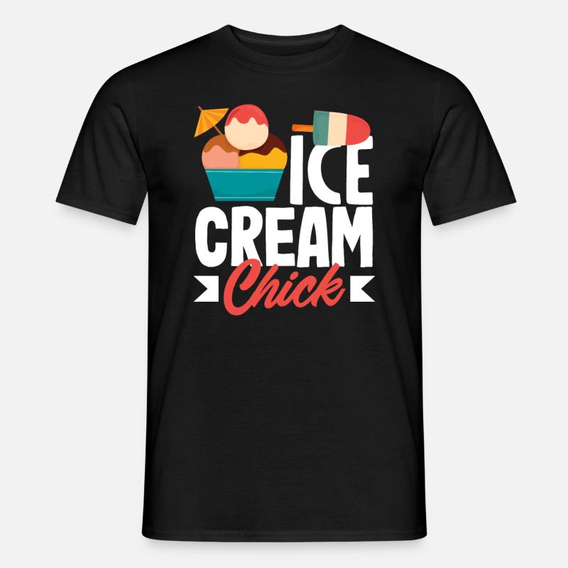 Cream Lover Chick Design - Men's T-shirt - black