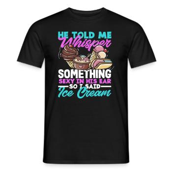 Cream Lover Whisper Secret - Men's T-Shirt - black - Front - AI Model Male 178 light (178cm)