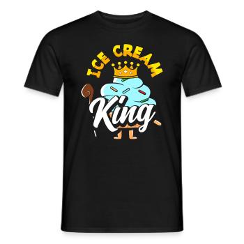 Couronne de roi des amateurs de crème glacée - T-shirt homme - noir - Devant - AI Model Male 178 light (178cm)