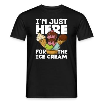 Eiscreme Liebhaber Hier Für Eis - Männer T-Shirt - Schwarz - Vorne - AI Model Male 178 light (178cm)