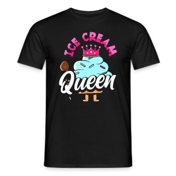 cream queen for cream lovers - Men's T-Shirt - black - Front - AI Model Male 178 light (178cm)
