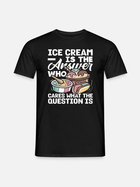 cream lovers are the answer - Men's T-Shirt - black