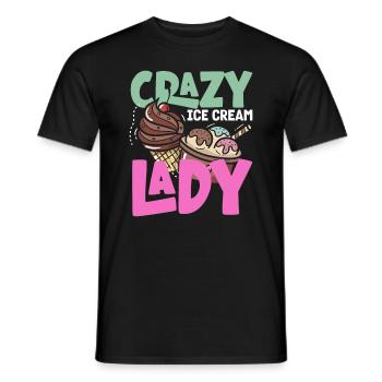 Crazy cream lover - Men's T-Shirt - black - Front - AI Model Male 178 light (178cm)