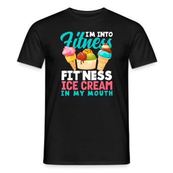 Fitness amateur de crème glacée disant design - T-shirt homme - noir - Devant - AI Model Male 178 light (178cm)