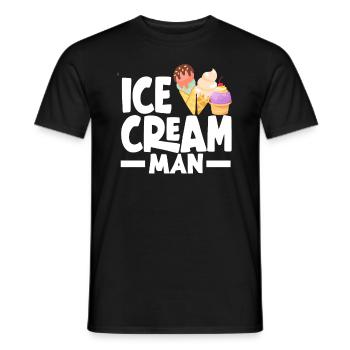 Eiscreme Liebhaber Eis Mann - Männer T-Shirt - Schwarz - Vorne - AI Model Male 178 light (178cm)