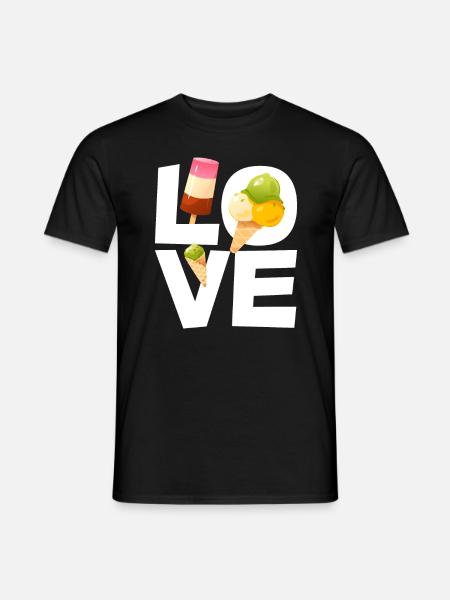 Love for cream fans - Men's T-Shirt - black