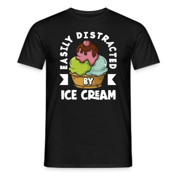 Eiscreme Liebhaber Ablenkung Leicht - Männer T-Shirt - Schwarz - Vorne - AI Model Male 178 light (178cm)