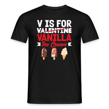 Vanille Eis Liebhaber Eiscreme - Männer T-Shirt - Schwarz - Vorne - AI Model Male 178 light (178cm)