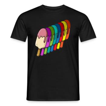 Cream Lover Rainbow - Men's T-Shirt - black - Front - AI Model Male 178 light (178cm)
