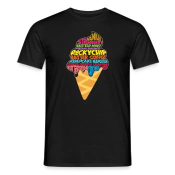 Cream Lovers Colorful Flavor Variety - Men's T-Shirt - black - Front - AI Model Male 178 light (178cm)