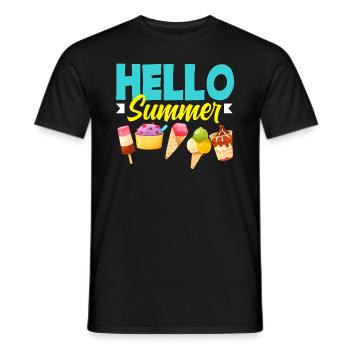 Hello Summer Cream Lover Design - Men's T-Shirt - black - Front - AI Model Male 178 light (178cm)