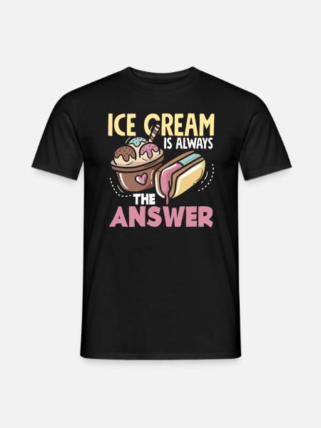 Cream Lover Answer Always - Men's T-Shirt - black