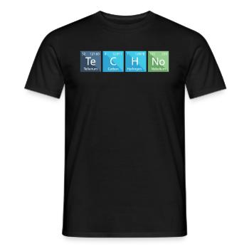 Techno Liebhaber Periodensystem Chemie - Männer T-Shirt - Schwarz - Vorne - AI Model Male 178 light (178cm)