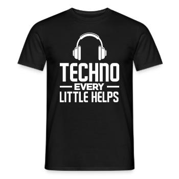 Techno Lover Every Little Helps - Männer T-Shirt - Schwarz - Vorne - AI Model Male 178 light (178cm)