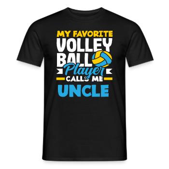 Mein Lieblings Volleyballspieler Nenn Mich Onkel - Männer T-Shirt - Schwarz - Vorne - AI Model Male 178 light (178cm)